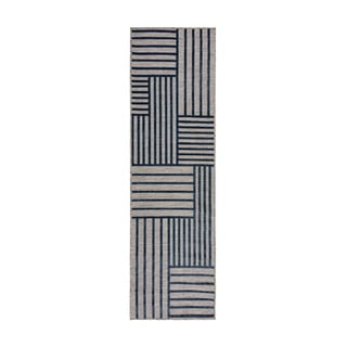 Tamno plavi unutarnji i vanjski tepih 66x230 cm Vigo Blocks – Flair Rugs