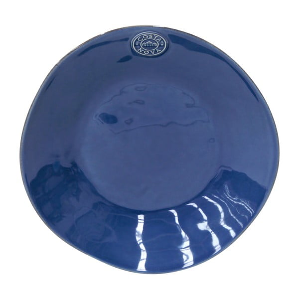 Tamnoplavi zemljani tanjur za juhu Costa Nova Nova, ⌀ 25 cm