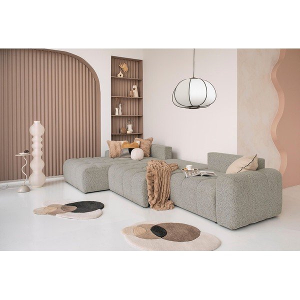 Svjetlo smeđa sklopiva/s prostorom za odlaganje kutna garnitura (s lijevim kutom) Lulu – Miuform-image-1