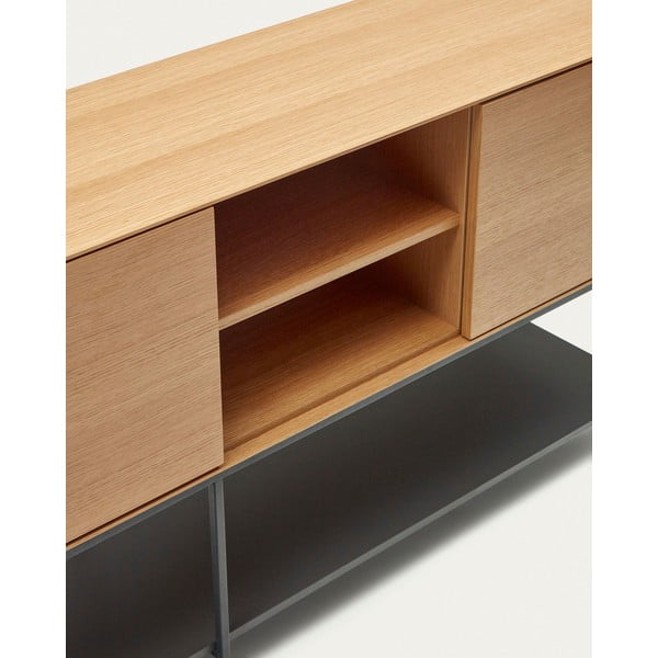 Niska komoda u dekoru hrasta u prirodnoj boji 195x80 cm Vedrana – Kave Home-image-3