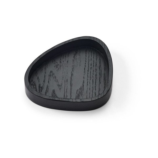 Crna dekorativna drvena kutija za pohranu 14x12,5x3 cm Curve S – LIND DNA-image-1