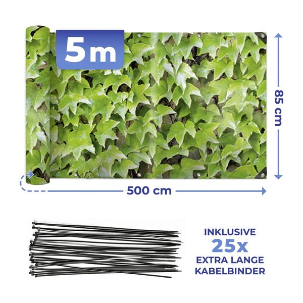 Zeleni plastičan balkonski zastor 500x85 cm Wilder Wein – Maximex-image-3