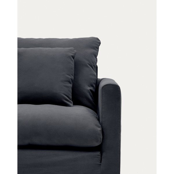 Antracitno siva presvlaka 92 cm Nora – Kave Home-image-4