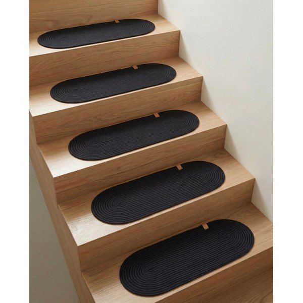 Crni set tepiha za stepenice 16 kom 25x65 cm Milo – Vitaus-image-1