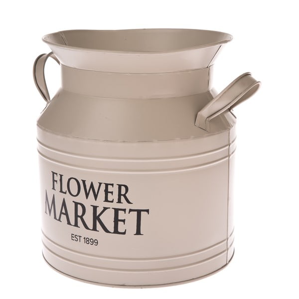 Bež metalna tegla za cvijeće Dakls Flower Market, ø 20 cm