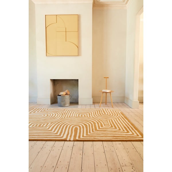 Oker žuti vuneni tepih 120x170 cm Reef – Asiatic Carpets-image-2