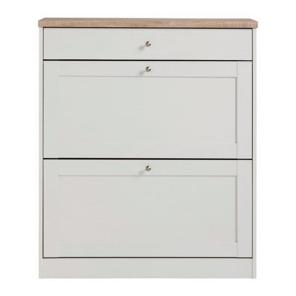 Bijela komoda za cipele s ladicom Støraa Hector, 2 odjeljka-image-2