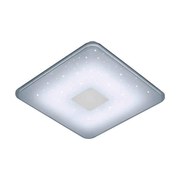 Bijela kvadratna LED stropna svjetiljka s daljinskim upravljačem Trio Ceiling, 42,5 x 42,5 cm