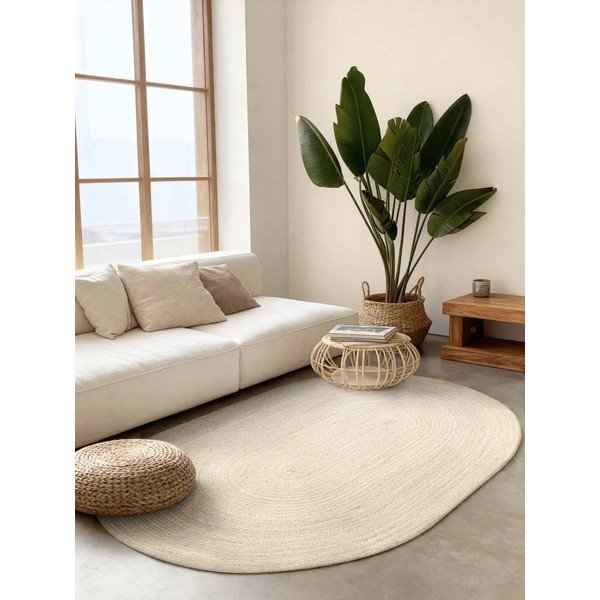 Krem obostrani/ručno rađen juten tepih 160x230 cm Braided – Hanse Home-image-1