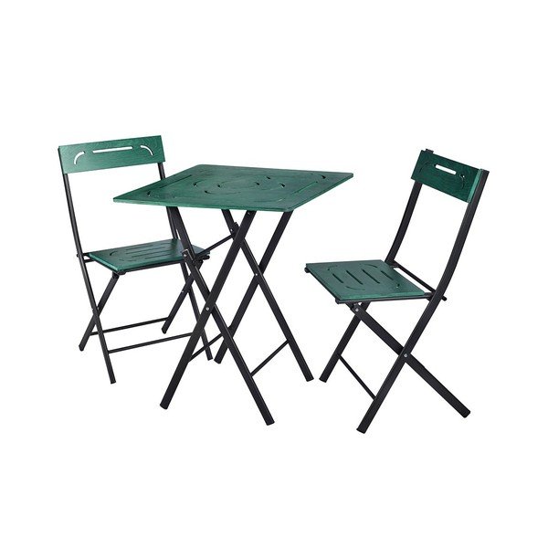 Tamno zeleni vrtni blagovaonski set za 2 osobe Bistro – Floriane Garden-image-2