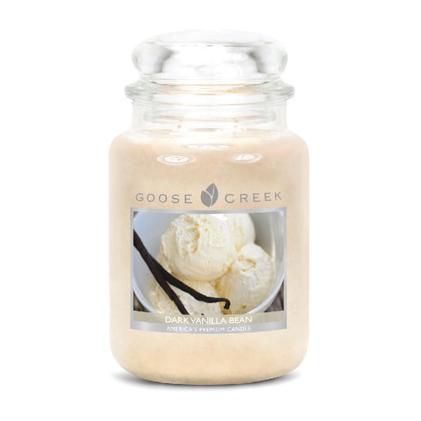 Mirisna svijeća u staklenoj posudi Goose Creek Tamne mahune vanilije, 150 sati gorenja