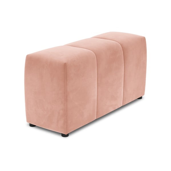 Ružičasti baršunasti naslon za ruke za modularnu sofu Rome Velvet - Cosmopolitan Design