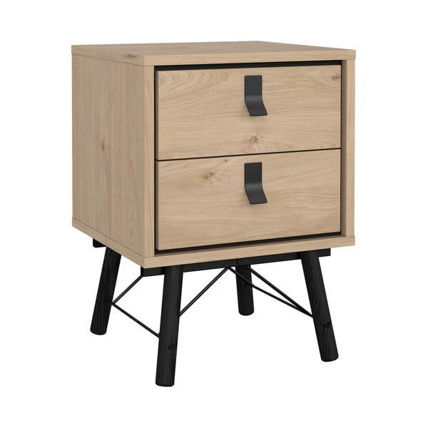 Noćni ormarić u dekoru hrasta u prirodnoj boji Ry – Tvilum-image-2