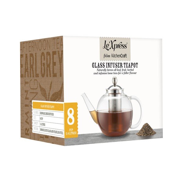 Stakleni čajnik s cjedilom za čaj Kitchen Craft Le'Xpress, 1400 ml-image-2