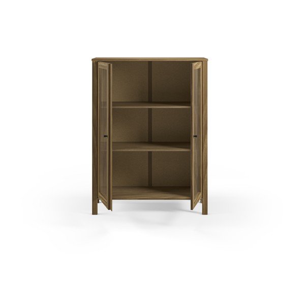 Vitrina od masivnog bora u prirodnoj boji 90x120x40 cm Alessandra – Marckeric-image-3