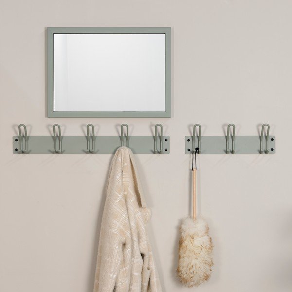 Prljavo zelena metalna zidna vješalica 70 cm Miles – Spinder Design-image-1