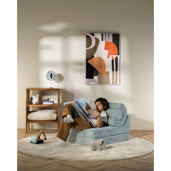 Mentol zelena dječja fotelja od samta Flipster – Wigiwama-image-3