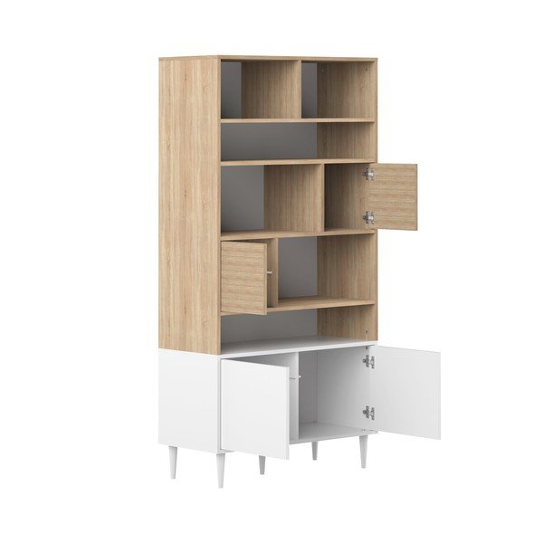 Bijeli regal u dekoru hrasta 90x180 cm Horizon - TemaHome -image-3