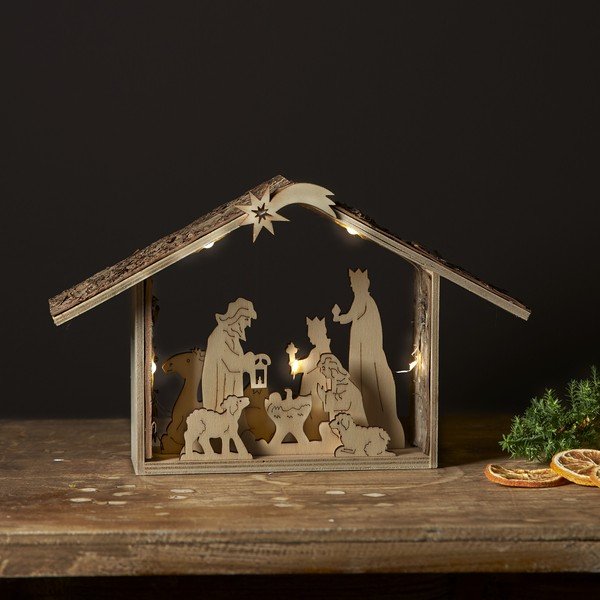 Smeđi svjetlosni ukras s božićnim motivom Yuletide – Star Trading-image-1