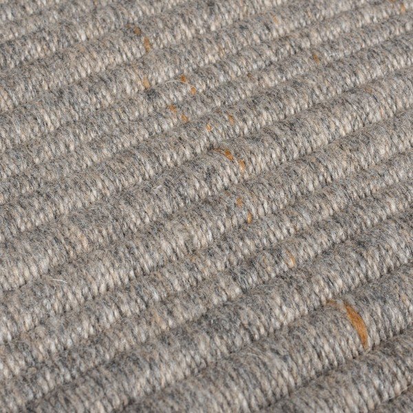 Sivi ručno rađen tepih od mješavine vune 160x230 cm Rene Fringed Ribbed – Flair Rugs-image-3