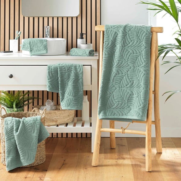 Svijetlo zeleni pamučni ručnik od frotira 70x130 cm Madeira – douceur d'intérieur-image-3