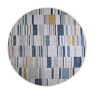 Žuti /plavi okrugao unutarnji i vanjski tepih ø 160 cm Rosco Geo – Flair Rugs