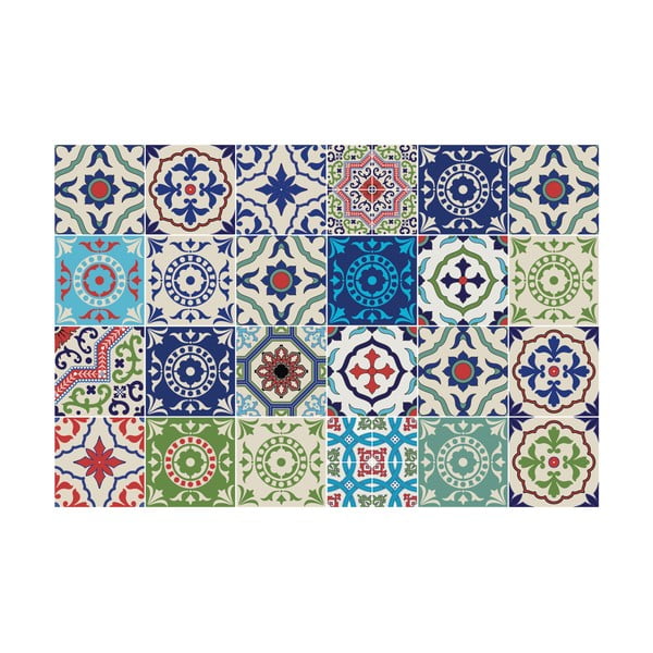 Set od 24 naljepnice Ambiance Azulejos Bachata, 90 x 60 cm