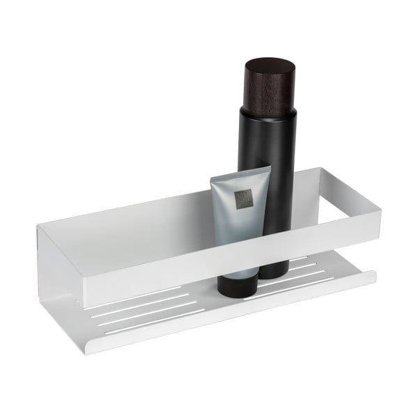Mat bijela kupaonska polica od nehrđajućeg čelika s Turbo-loc s postavljanjem bez bušenja Genova – Wenko-image-2