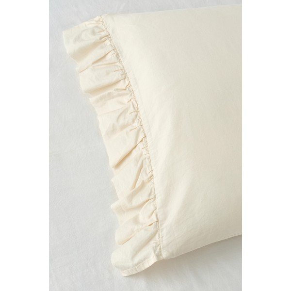 Krem posteljina za krevet za jednu osobu od pamučnog satena 150x210 cm Gloria – Ellos Home-image-2