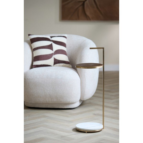 Okrugao pomoćni stol s mramornom pločom ø 26 cm Leda – Light & Living-image-2