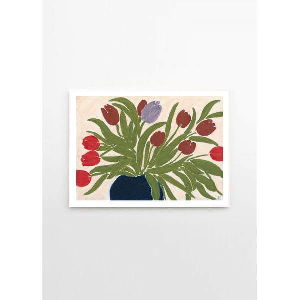 Plakat 70x50 cm Tulips in a Blue Vase – Anine Cecilie Iversen – The Poster Club-image-3