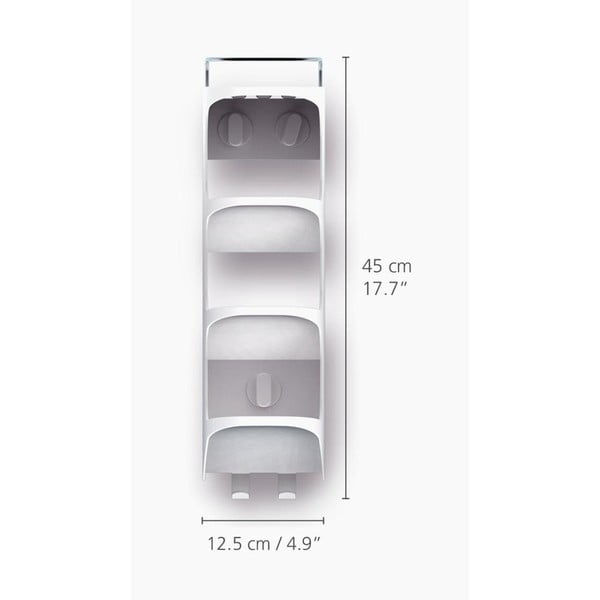 Bijela samonosiva plastična kupaonska polica Capsule - Joseph Joseph-image-1