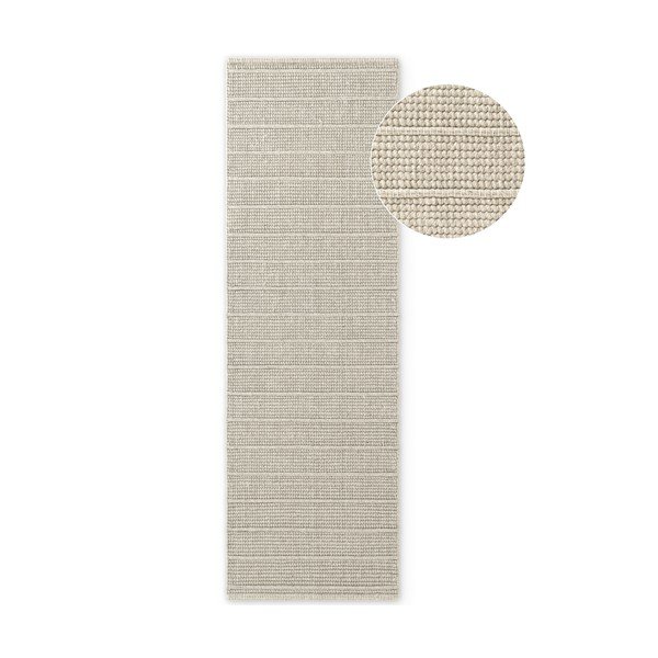 Krem ručno rađena vunena staza 80x250 cm Camden Parker – Ted Baker