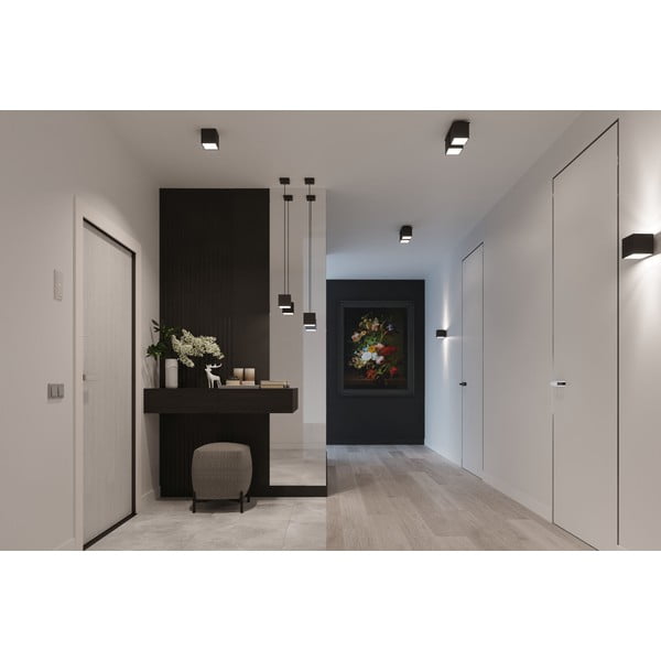 Crna zidna lampa Sollux Geo-image-1