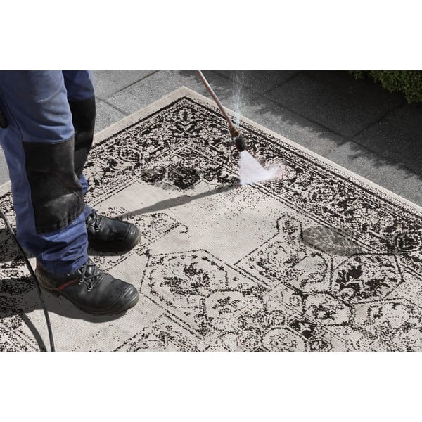 Crno-krem vanjski tepih NORTHRUGS Borbon, 120 x 170 cm-image-3