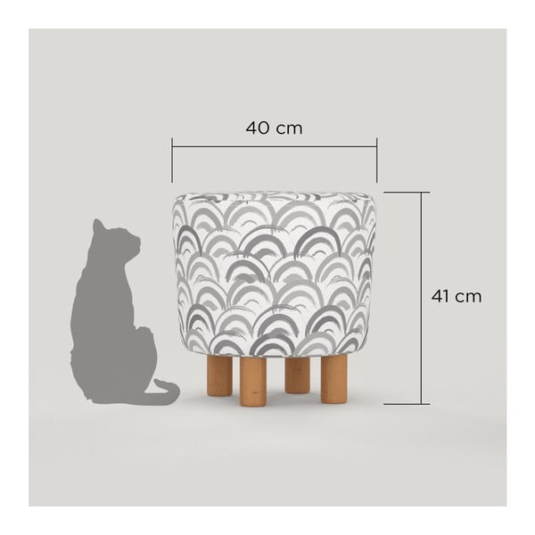 Tabure s drvenim nogama Cono Mimar, ⌀ 41 cm-image-2