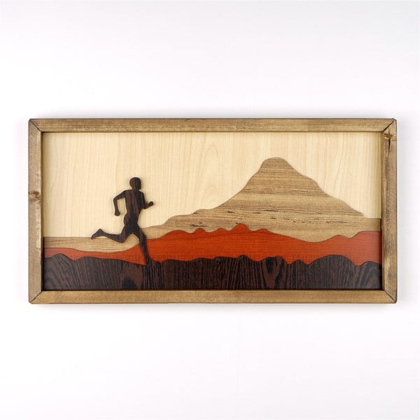 Drvena slika Kate Louise Running Man, 50 x 25 cm