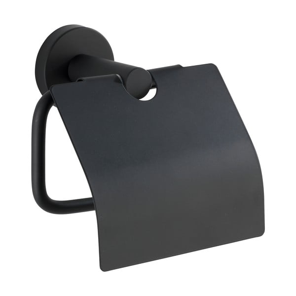 Mat crni zidni držač toaletnog papira od nehrđajućeg čelika Bosio – Wenko-image-1