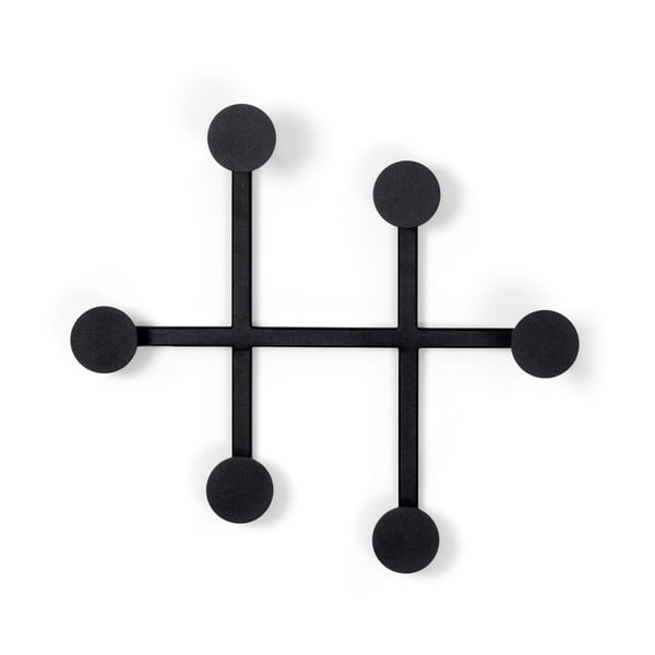 Crna metalna zidna vješalica Bottoni – Spinder Design