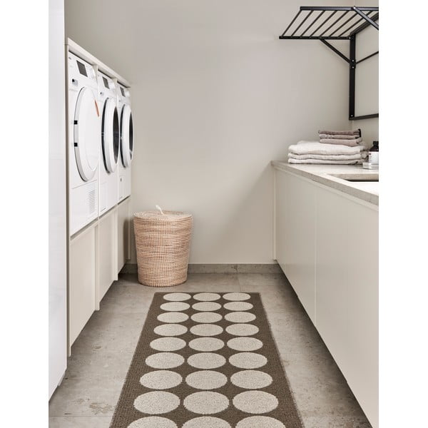 Smeđa/bež unutarnja i vanjska staza 70x160 cm Hugo Walnut Linen – Pappelina-image-1