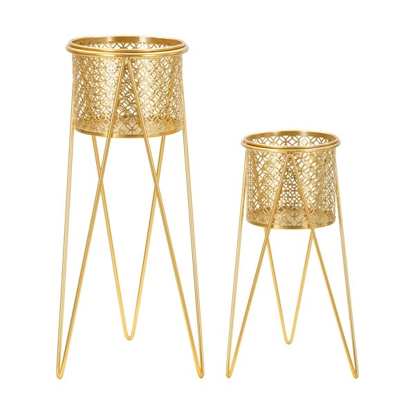 Metalni stalci za tegle za cvijeće u setu 2 kom ø 20 cm (visina 46 cm) Nat – Mauro Ferretti