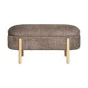 Smeđa klupa od bouclé tkanine Branca – House Nordic