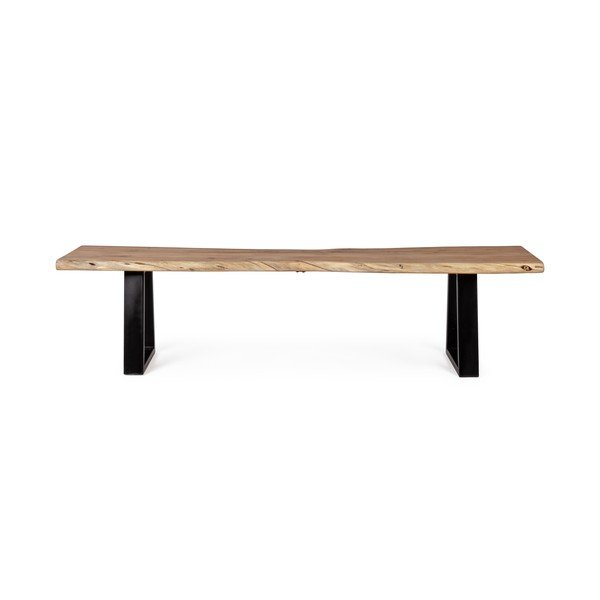 Klupa od masivnog drveta u prirodnoj boji Artur – Bizzotto