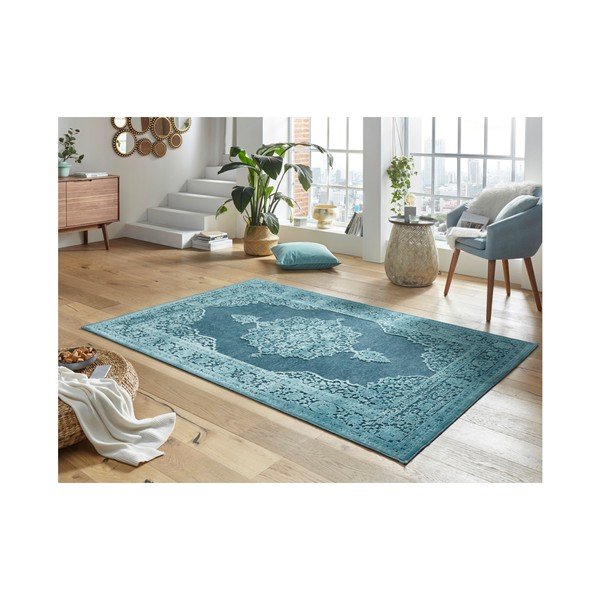 Plavi tepih od viskoze Mint Rugs Willow, 120 x 170 cm-image-1