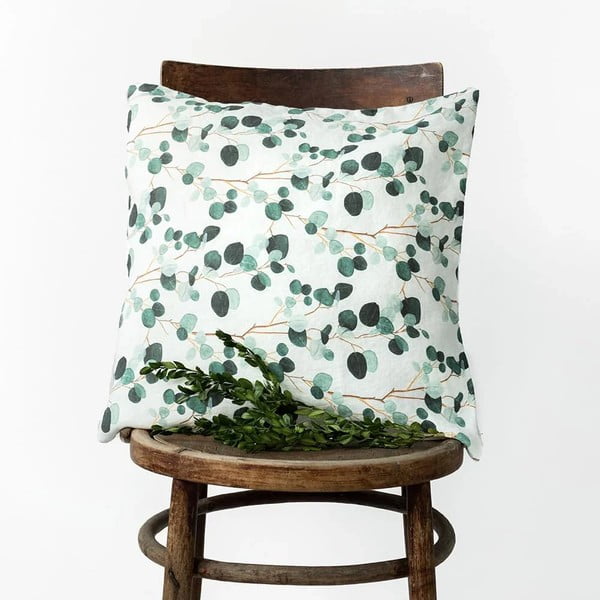 Lanena ukrasna jastučnica 40x40 cm Eucalyptus – Linen Tales