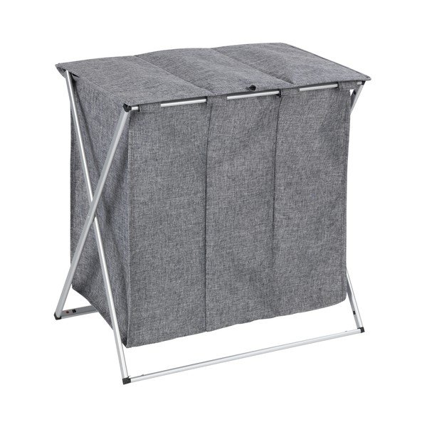 Siva košara za rublje s 3 pretinca Wenko Trio, zapremine 118 l-image-2