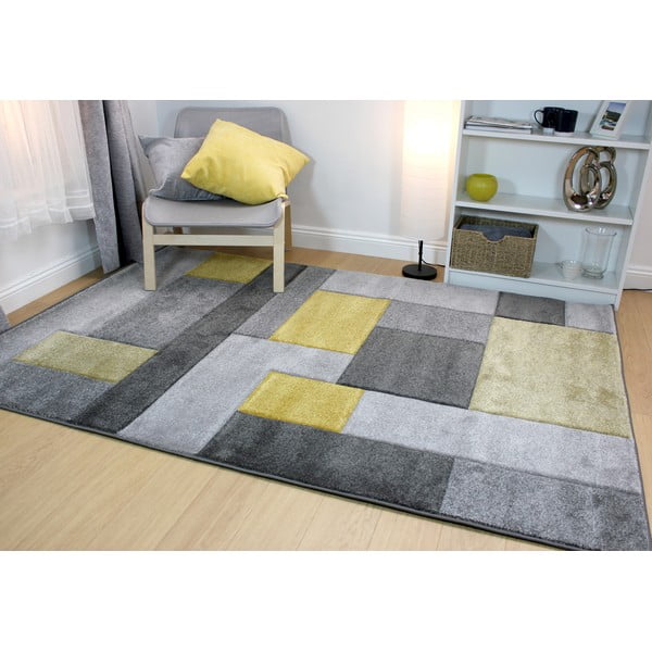 Sivo-žuti tepih Flair Rugs Cosmos, 120 x 170 cm-image-1