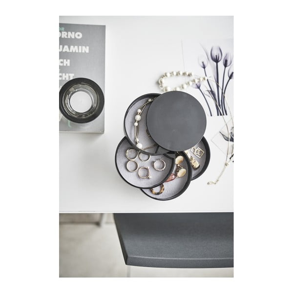 Crna katna kutija za nakit YAMAZAKI Tower, ⌀ 10 cm-image-2