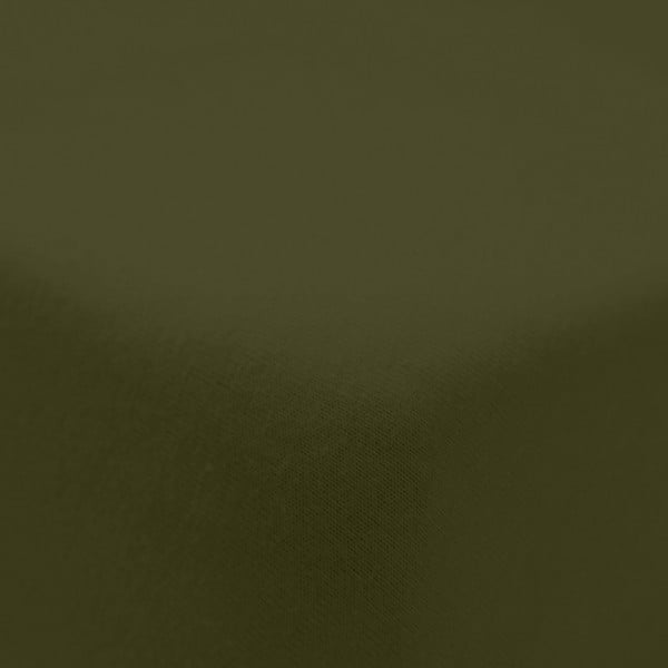 Kaki zelena flanelska plahta s gumom 90x190 cm Brushed – Catherine Lansfield-image-2