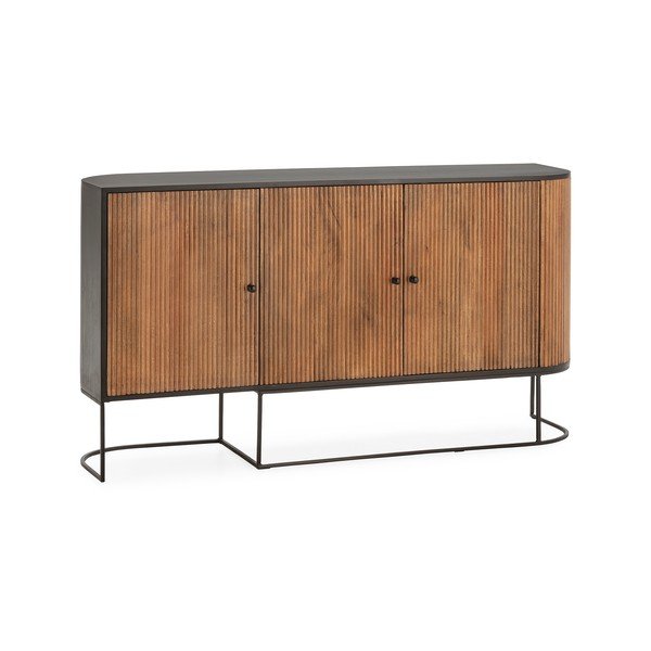 Komoda od masivnog manga u prirodnoj boji 165x90x40 cm Curve – MOME